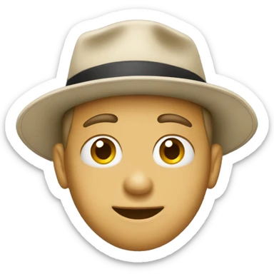 Un ragazzo con cappello sticker