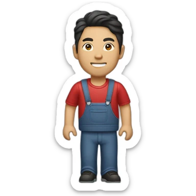 asian man driving red dodge charger sticker