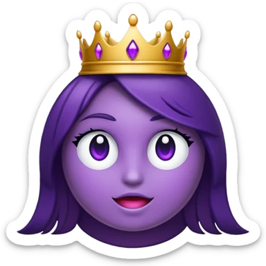 corona de las sombras como de un color morado sticker