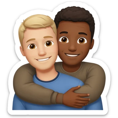 Black boyfriend white boyfriend sticker