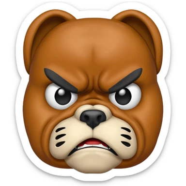angry boxer  sticker