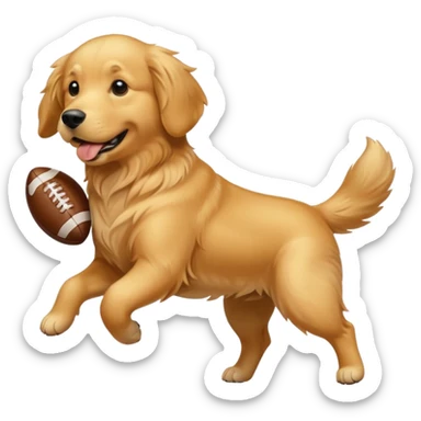 Un chien qui fait du football sticker