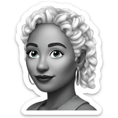 chunky silver hoop earrings sticker