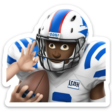 Josh Allen getting a pat on the helmet from the referee sticker