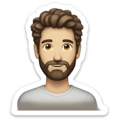 Daniel nass brazilian white skin not so much straight brown hair bearded sticker