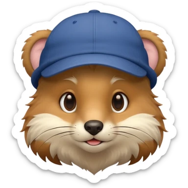 animal with caps sticker