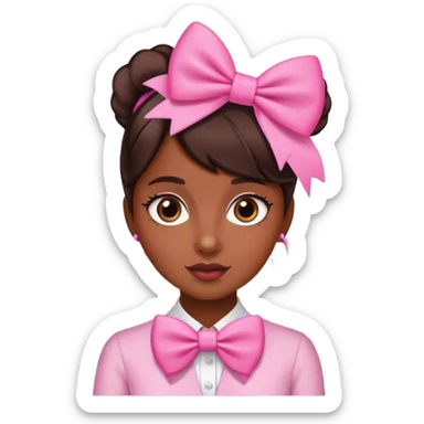 café com laço rosa sticker