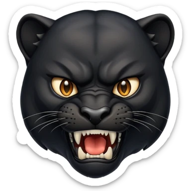 angry panther animal sticker