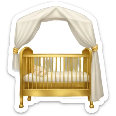 Basic gold baby crib sticker