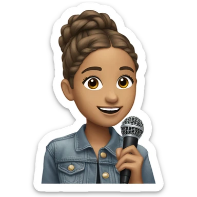 Ariana grande holding a microphone  sticker