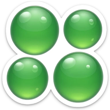 Transparent Clear Green Droplets (No background)(Inside droplet is nothing) sticker