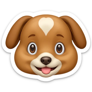 Creme un emoji de perrito  sticker
