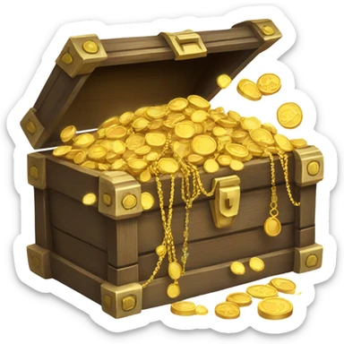 box full of treasure sticker