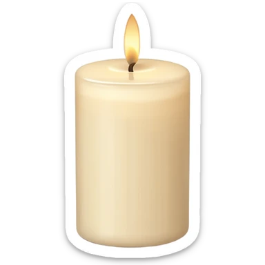 elegant beige candle inspired by Chanel sticker