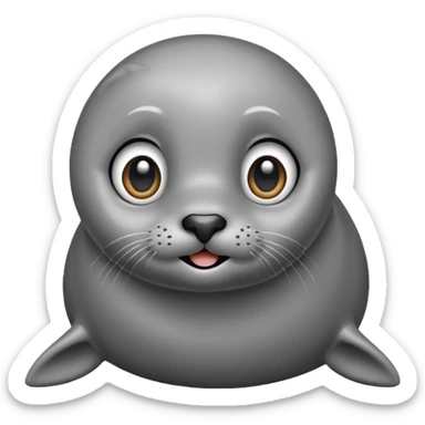 cute seal with big eyes and a happy expression sticker