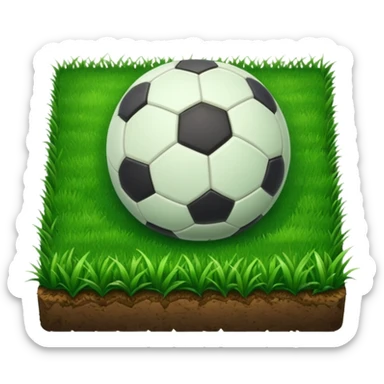 piece of short grass of a soccer field sticker