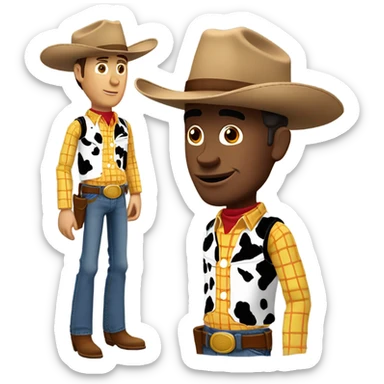 White Cowboy looks like woody sticker
