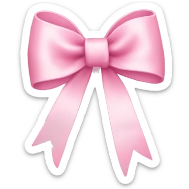 Baby pink bow sticker