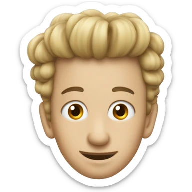 faccina che ride con un fungo al posto dei capelli sticker