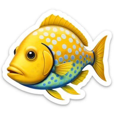 yellow Spotted Fish sticker