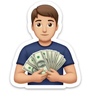 Mr beast  with cash sticker