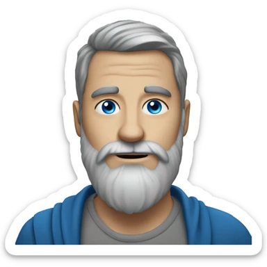 portrait of a bearded man with blue eyes sticker