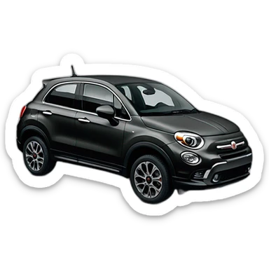 Fiat 500x dark grey smoky exhaust sticker