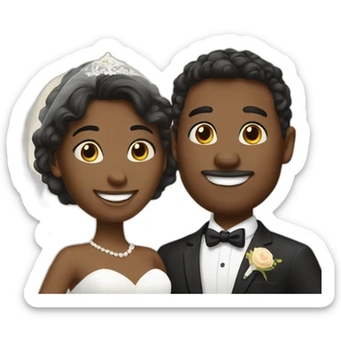 newly couple wed sticker