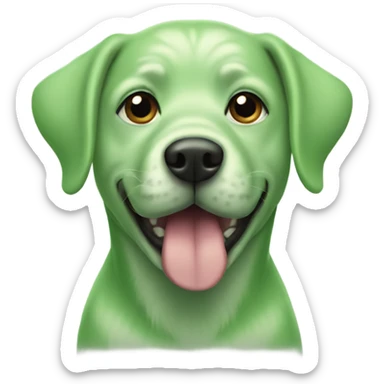 light green dog sticker