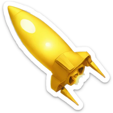 a glowing pure yellow space artifact sticker