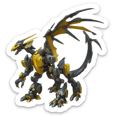 Mechanical Pokémon-dragon-Bionicle-Mecha full body sticker