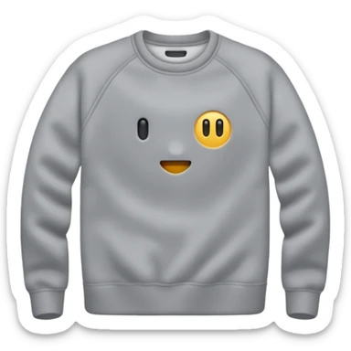 blank grey pullover on white background sticker