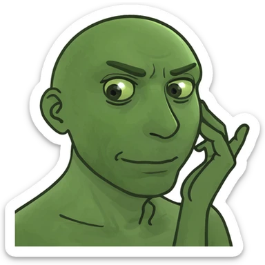 Guy with hand on his forehead  sticker