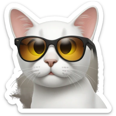 Cat with sunglasses sticker