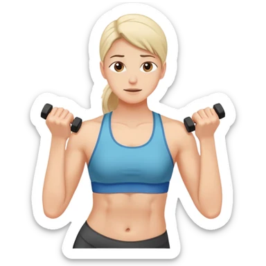 person exercising with good pain, optimal workout sticker