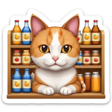 Cat in a bodega  sticker