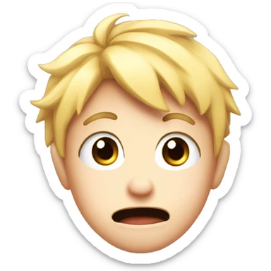 A emoji of a face anime style shocked and blushing furiously  sticker