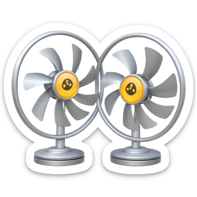 two fans with motion lines sticker