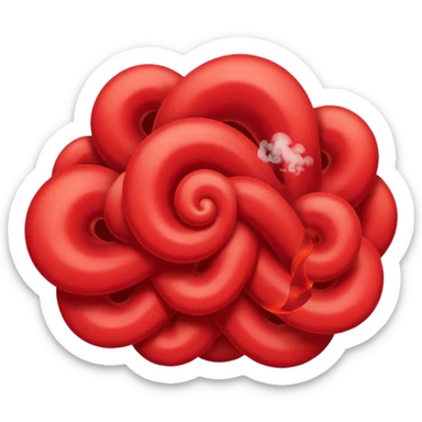 Nube roja como las de akatsuki de naruto sticker