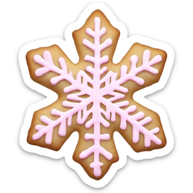 Light pink snowflake cookie sticker