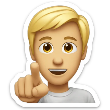pointing finger at me sticker