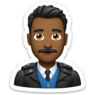 Un homme noir roux aux yeux bleus  sticker