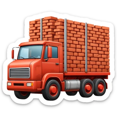 A truck with a thousand bricks  sticker