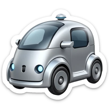 future delivery car robot sticker