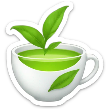 green tea sticker