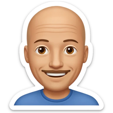 Bald dad sticker