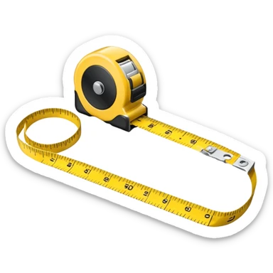  rolled out measure tape sticker