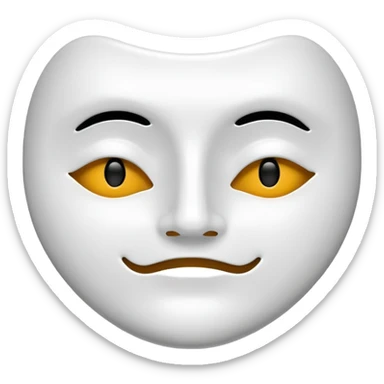 Happy and sad face mask sticker