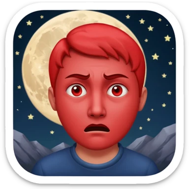 Curse dterrifying horror Crimson faceMoon sticker