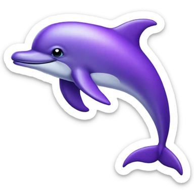Purple dolphin  sticker